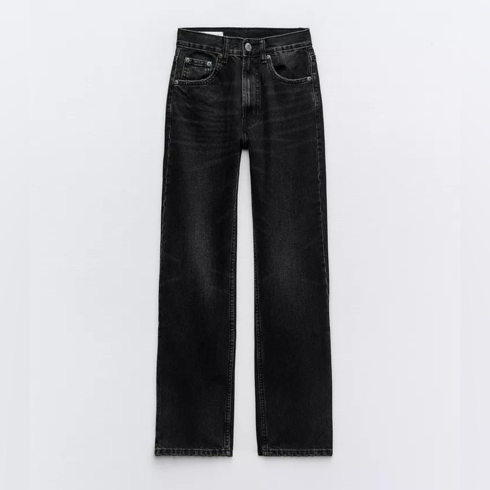 Zara High Waisted Black Jeans